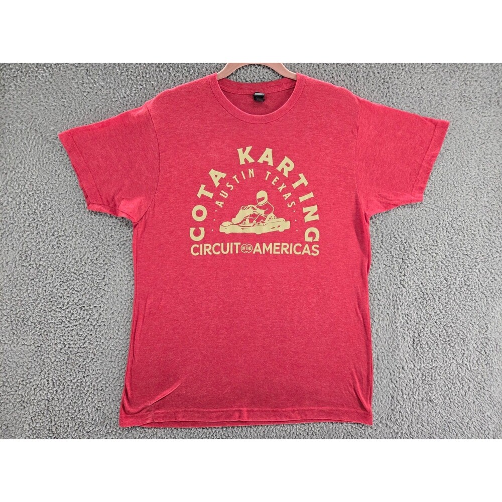 Circuit Of The Americas Shirt Mens L COTA Karting Red Austin TX Go Kart Racing